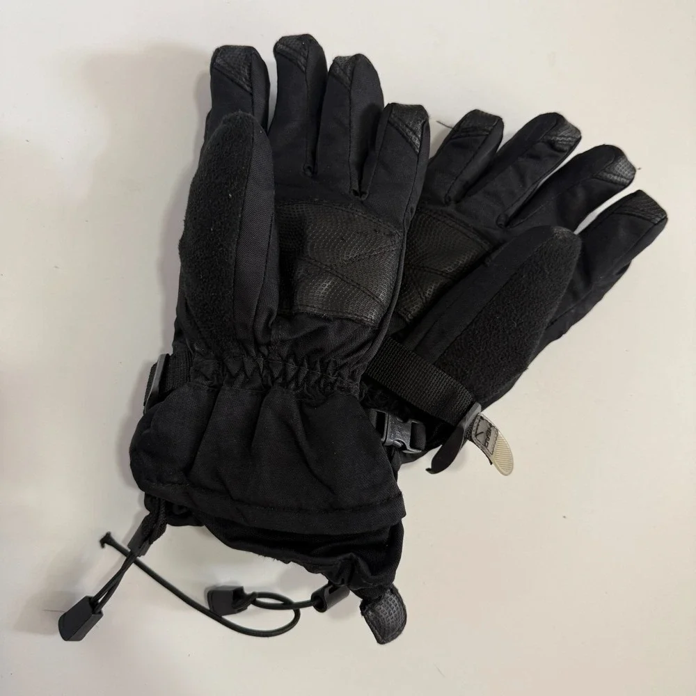 HEAD Girls Gloves Junior Kids Black Pink Pads Ski Snowboard Outdoors Sz L
